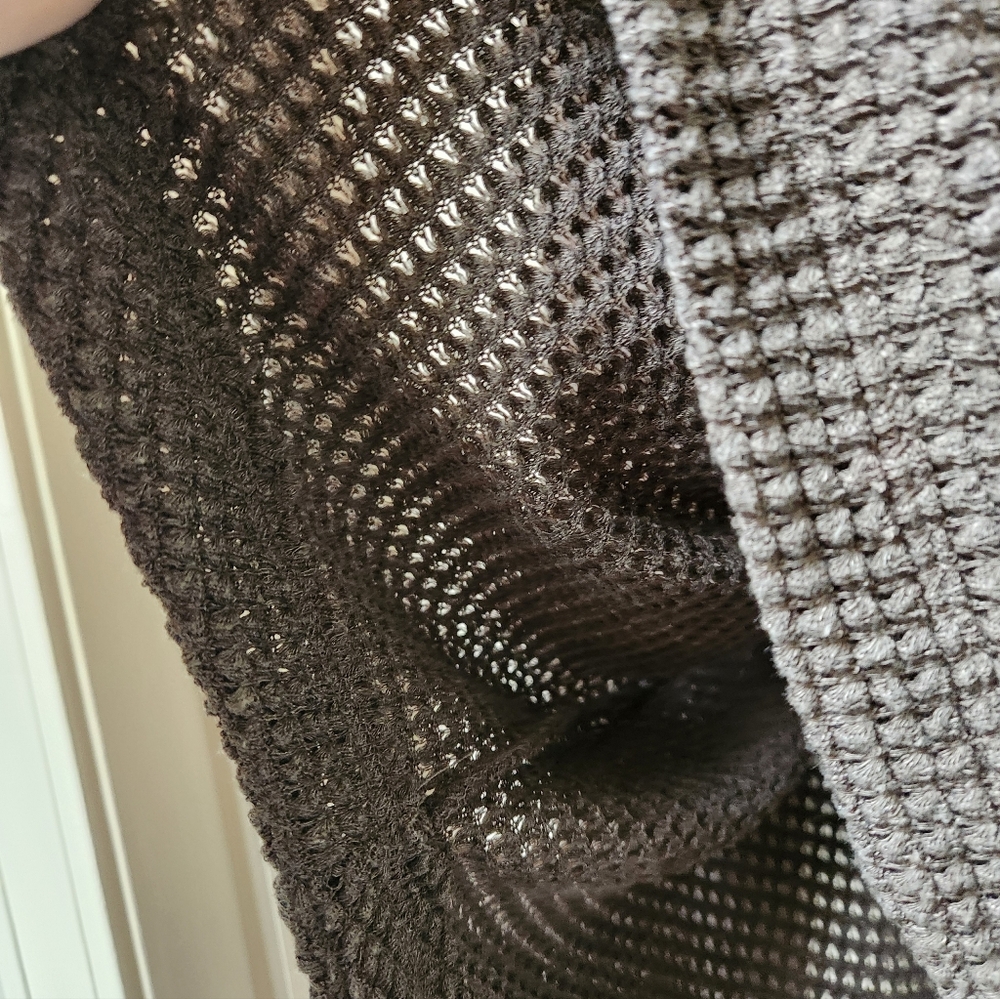 Mustard Seed Women's Lightweight Open Weave Sweater, Brown - Picture 7 of 10